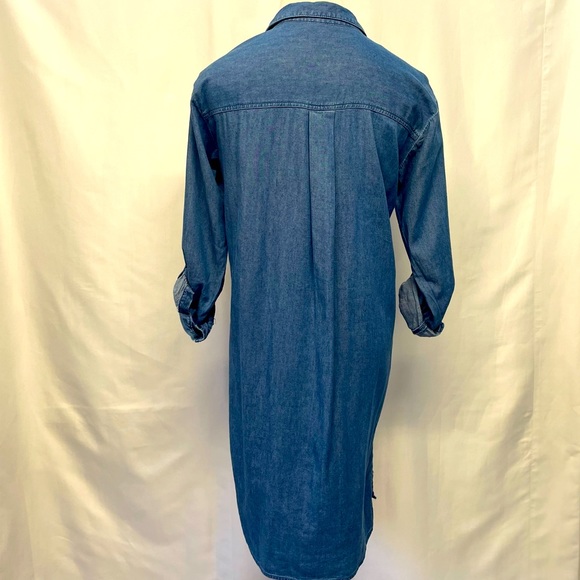 Old Navy Button Up Denim Dress with Roll up Sleeves Sz 14 - Picture 7 of 12